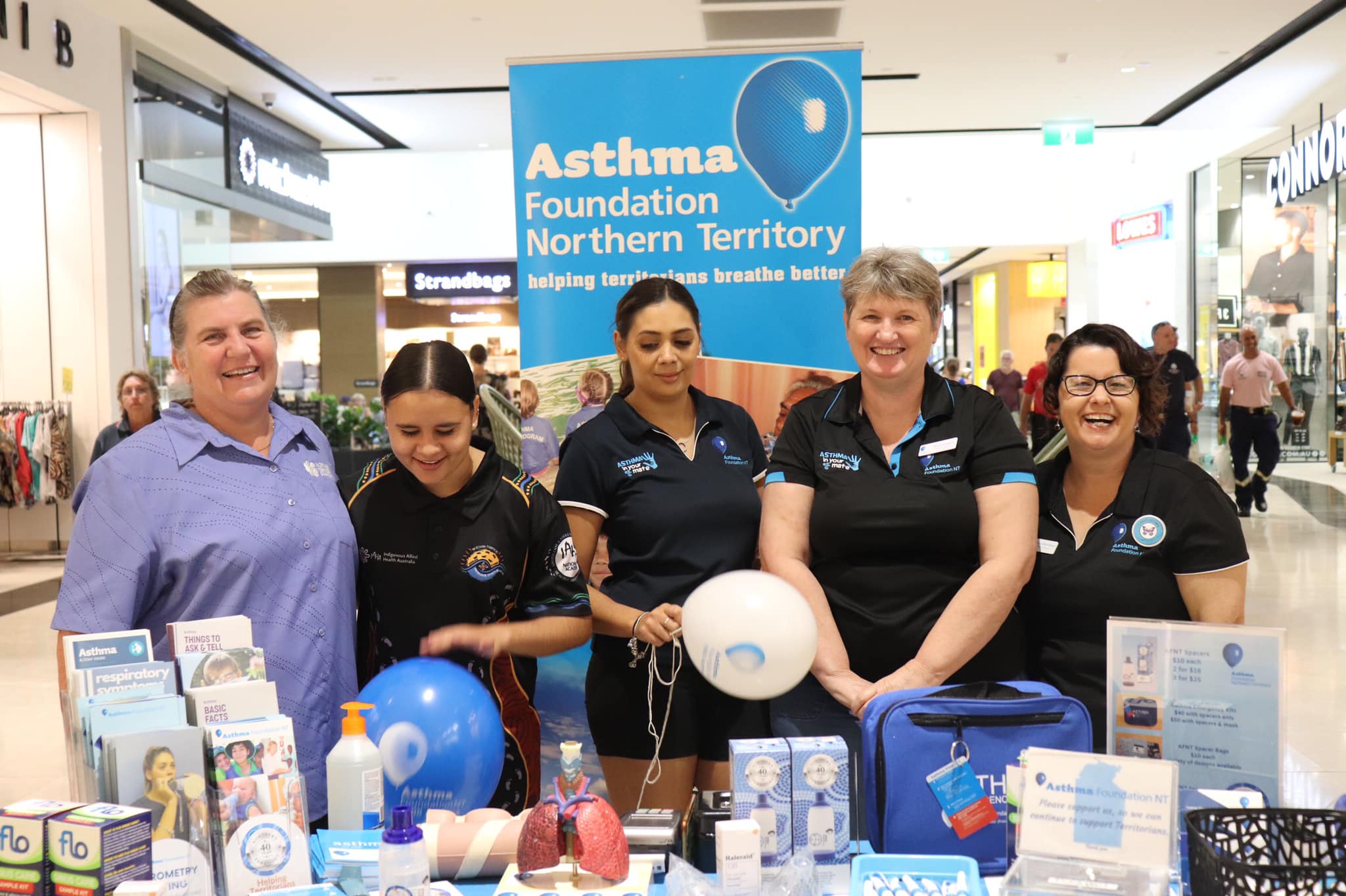 AFNT staff promoting Asthma Week 2022